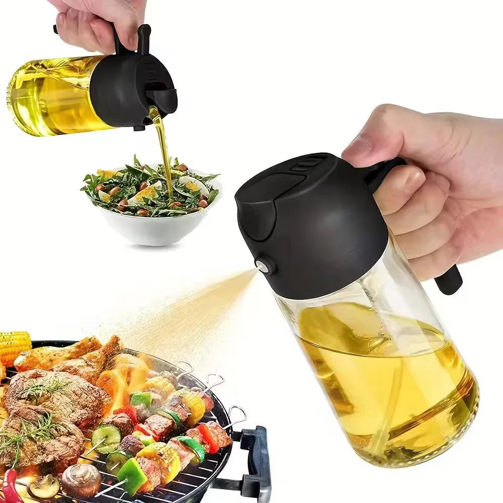 2-in-1 Glass Oil Sprayer and Dispenser