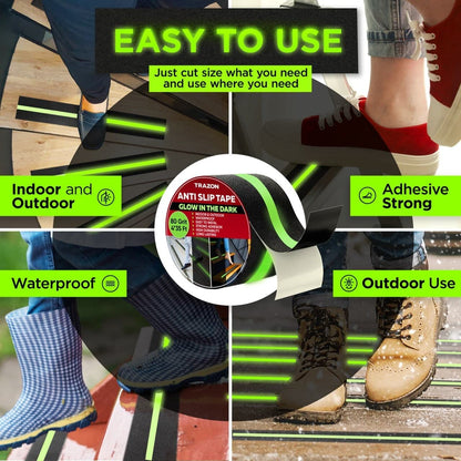 Anti Slip Tape for Stairs Outdoor/Indoor Waterproof 2 Inch x 35 Feet