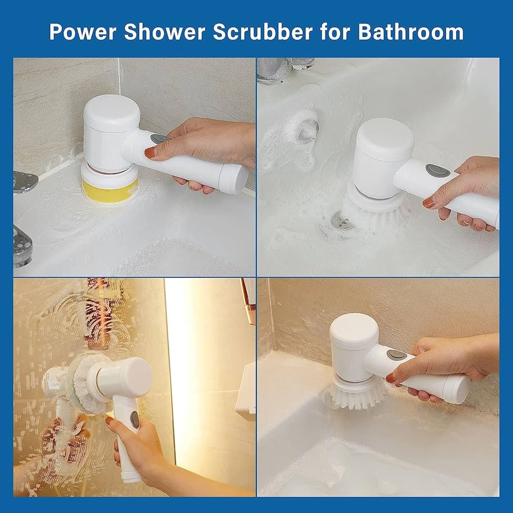 5-in-1 Electric Spin Scrubber | Multi-Functional Cleaning Brush