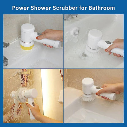 5-in-1 Electric Spin Scrubber | Multi-Functional Cleaning Brush
