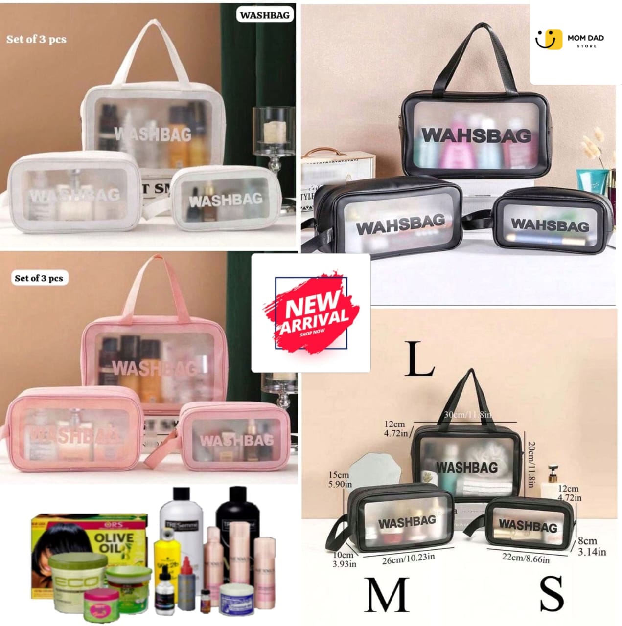 WASH BAG TRAVEL COSMETIC ORGANISER