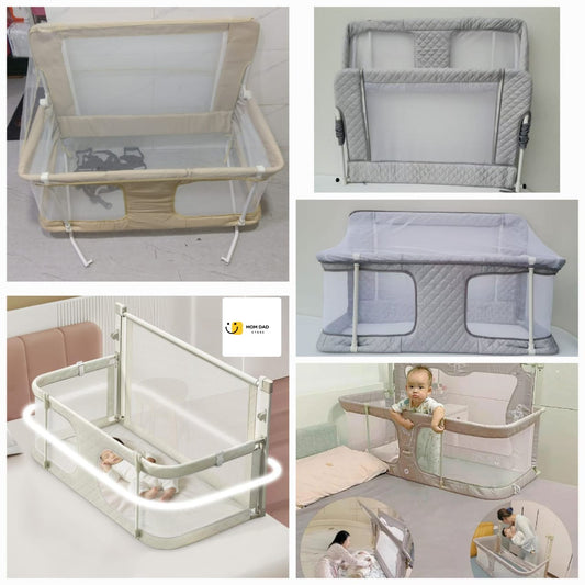 Foldable Crib Side Bed,with mosquito net