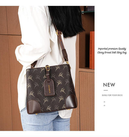 Classy Broad Belt Sling Bag*