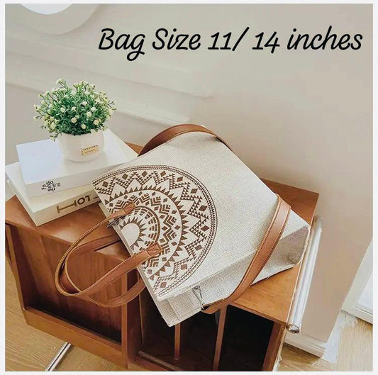 STYLISH JUTE BEACH TOTE BAG*