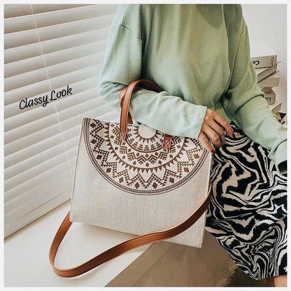 STYLISH JUTE BEACH TOTE BAG*