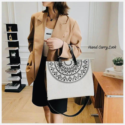 STYLISH JUTE BEACH TOTE BAG*