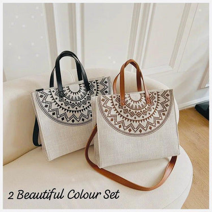 STYLISH JUTE BEACH TOTE BAG*