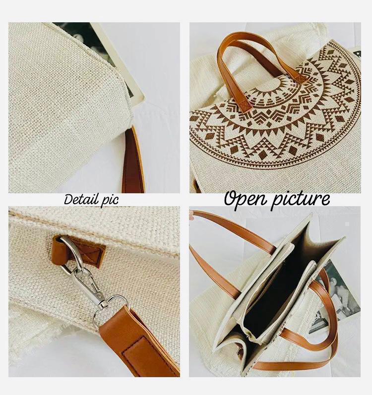 STYLISH JUTE BEACH TOTE BAG*