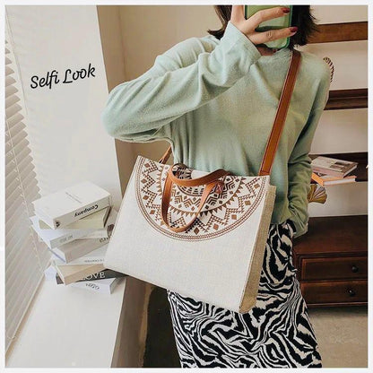 STYLISH JUTE BEACH TOTE BAG*
