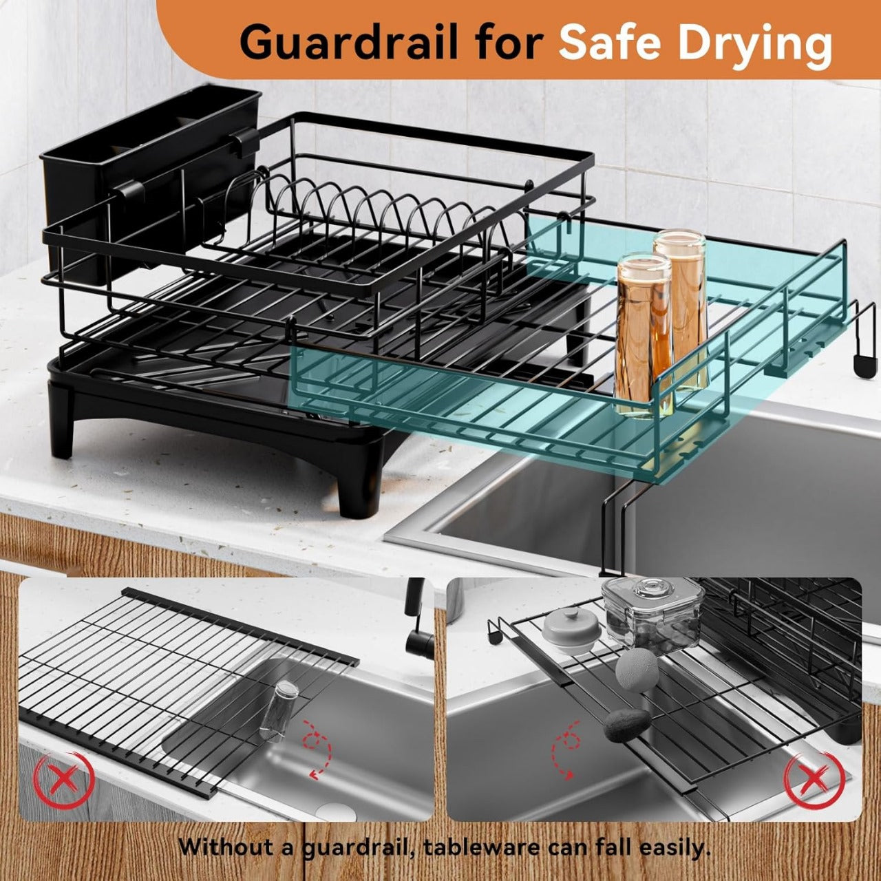 EXTENDABLE DISH DRYING BASKET