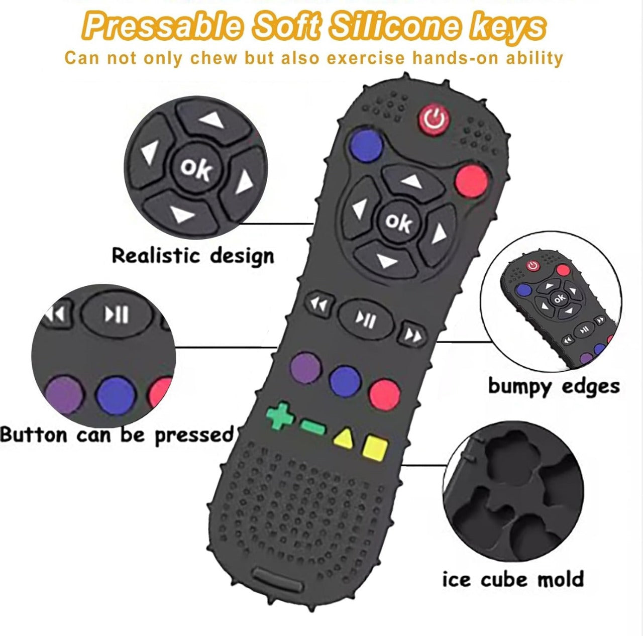 SILICONE BABY TEETHER REMOTE