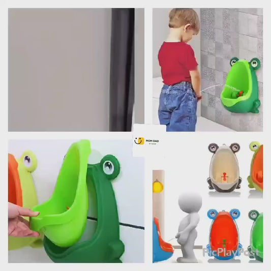 Children's Pot Cute Frog Urinal for Boys Toilet